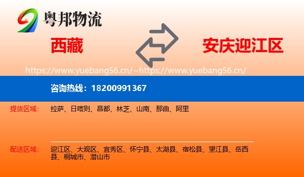西藏到迎江区物流