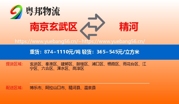 南京玄武区到精河县物流