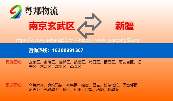 南京玄武区到新疆物流