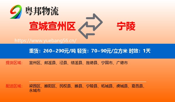 宣城宣州区到宁陵县物流 宣城宣州区到宁陵县物流专线名片