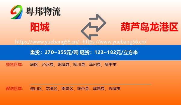 阳城到龙港区物流