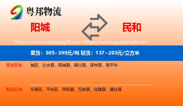 阳城到民和县物流