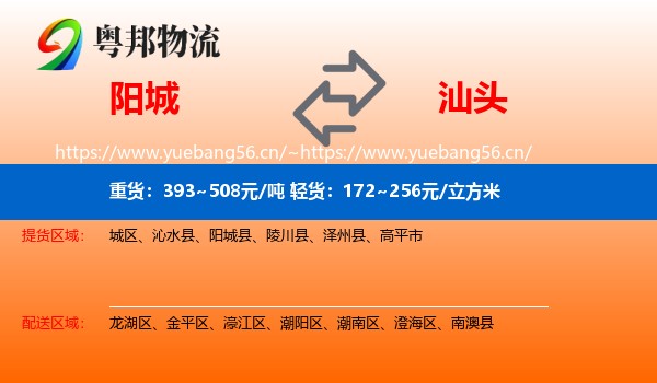 阳城到汕头物流