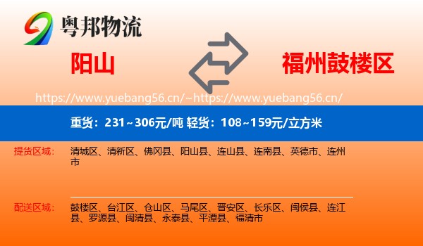 阳山到鼓楼区物流
