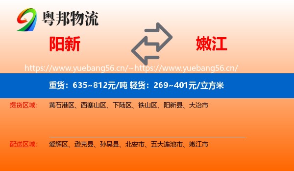 阳新到嫩江市物流