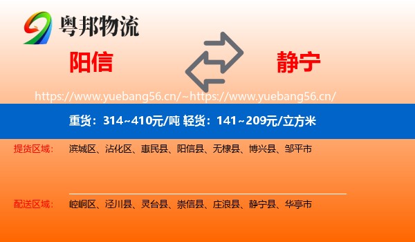 阳信到静宁县物流