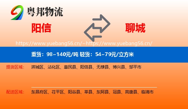 阳信到聊城物流