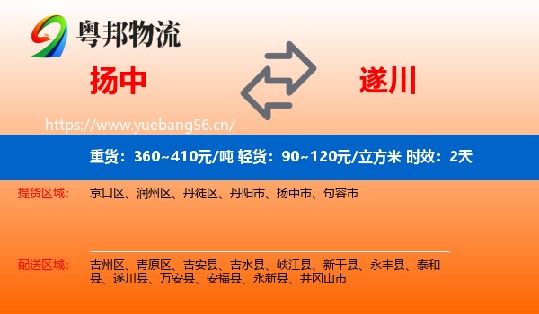 扬中到遂川县物流专线名片