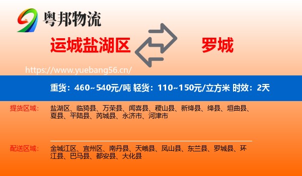 运城盐湖区到罗城县物流 运城盐湖区到罗城县物流专线名片