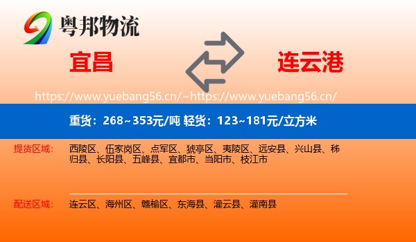 宜昌到连云港物流专线