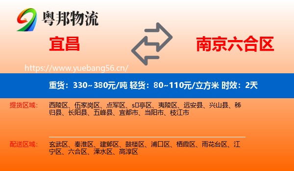 宜昌到六合区物流专线名片