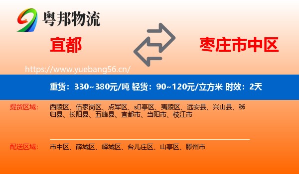宜都到市中区物流专线名片