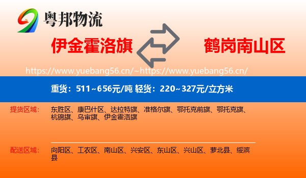 伊金霍洛旗到南山区物流专线