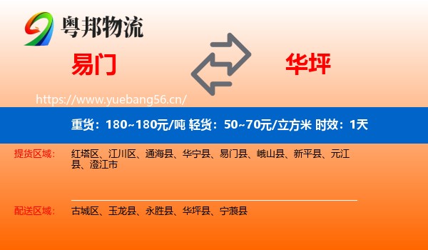 易门到华坪县物流专线名片