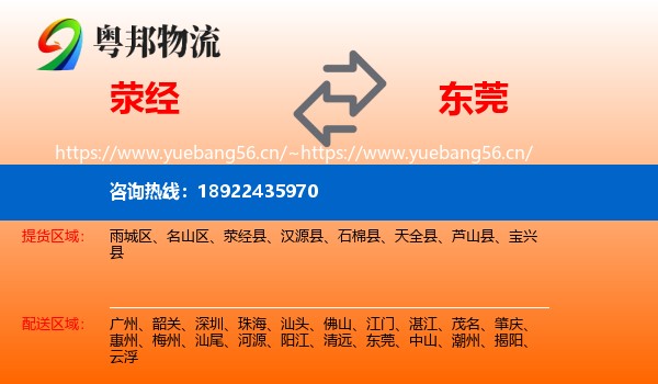 荥经到东莞物流