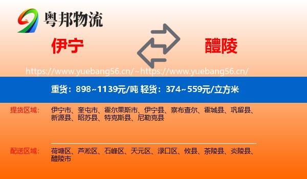 伊宁到醴陵市物流