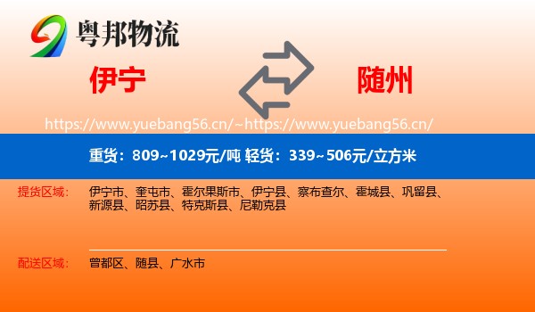 伊宁到随州物流