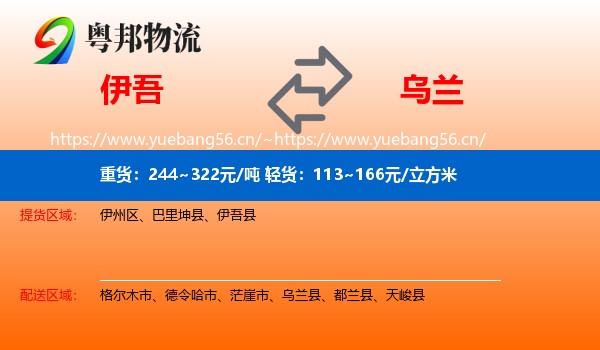 伊吾到乌兰县物流