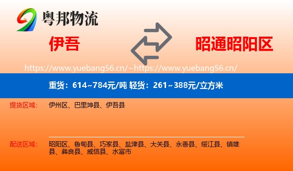 伊吾到昭阳区物流