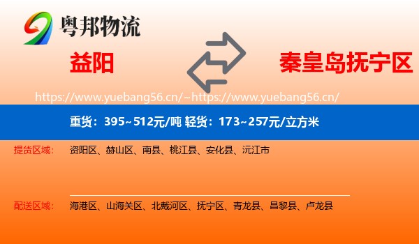 益阳到抚宁区物流