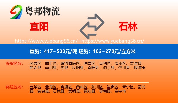 宜阳到石林县物流