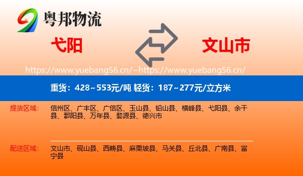 弋阳到文山市物流