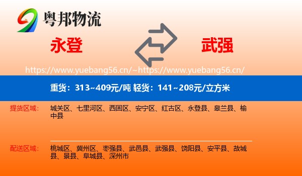 永登县到武强县物流专线