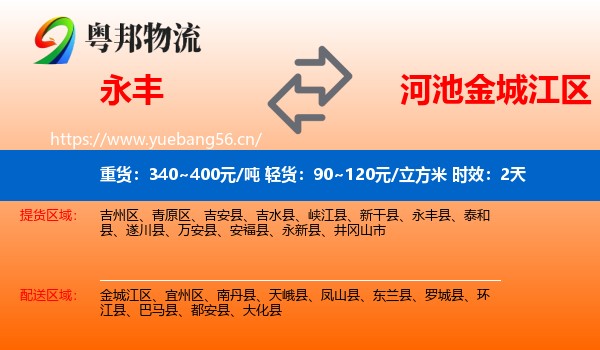 永丰到金城江区物流专线名片
