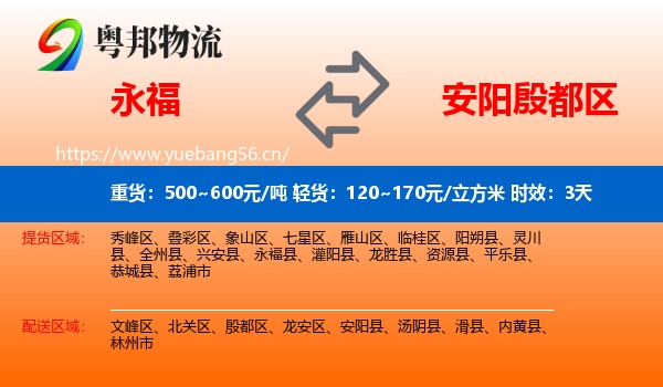 永福到殷都区物流专线名片