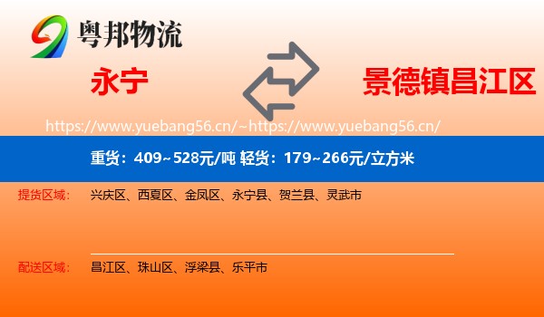 永宁到昌江区物流