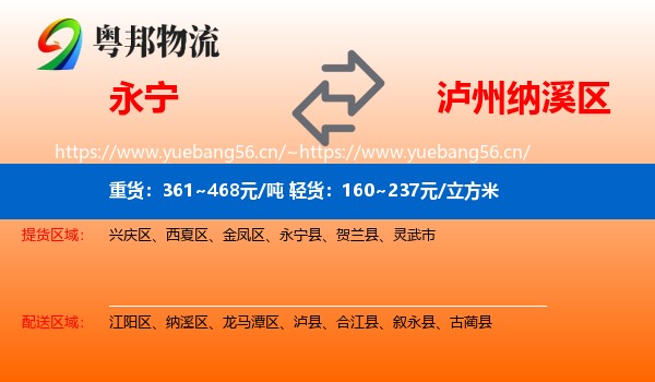 永宁到纳溪区物流