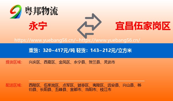 永宁到伍家岗区物流