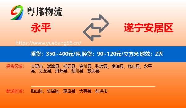 永平到安居区物流专线名片