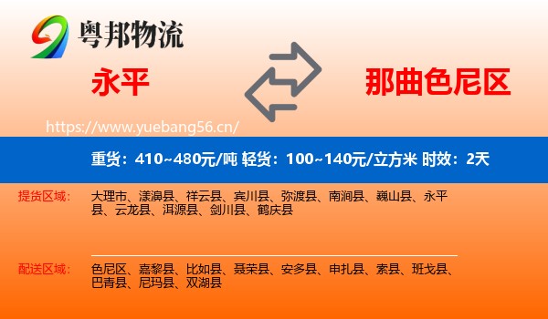 永平到色尼区物流专线名片
