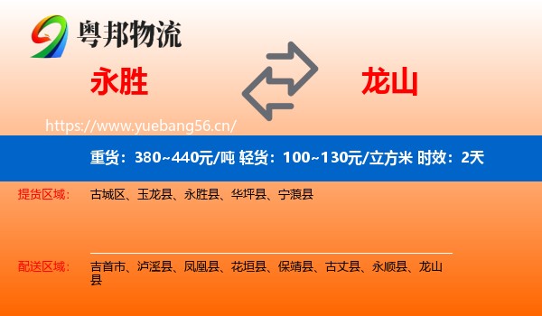 永胜到龙山县物流专线名片
