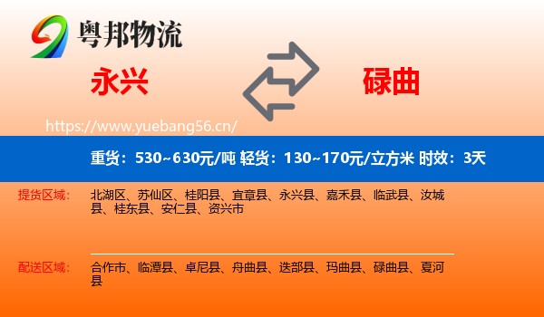 永兴到碌曲县物流专线名片