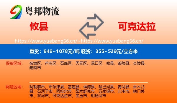 攸县到可克达拉市物流