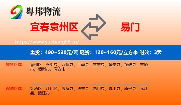 宜春袁州区到易门县物流 宜春袁州区到易门县物流专线名片