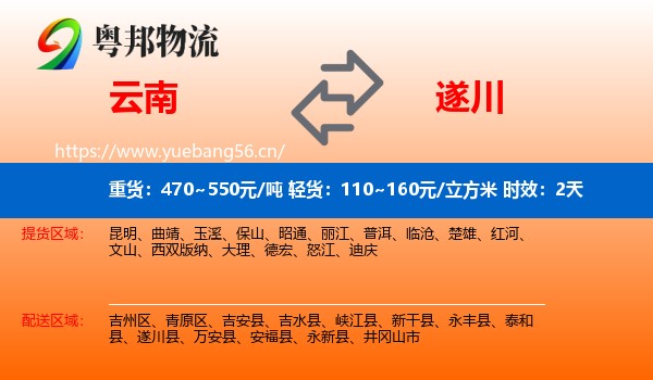 云南到遂川县物流 云南到遂川县物流专线名片