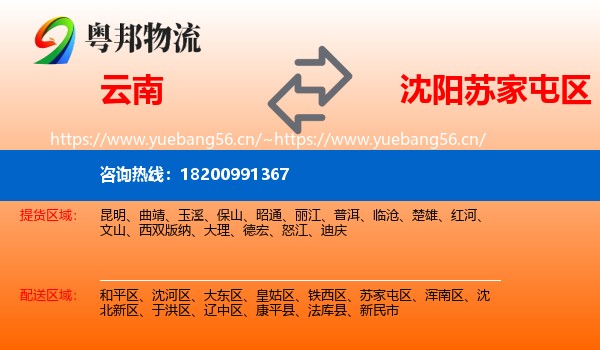 云南到苏家屯区物流