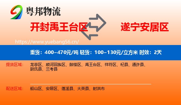 开封禹王台区到安居区物流 开封禹王台区到安居区物流专线名片