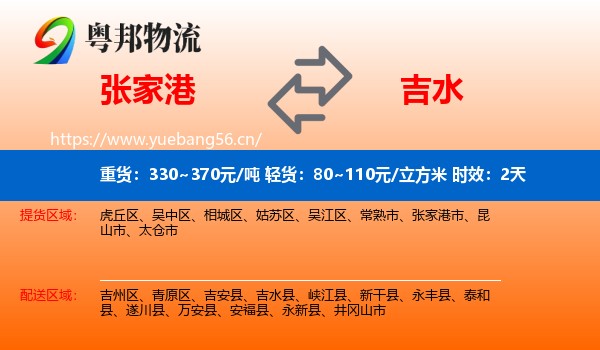 张家港到吉水县物流专线名片
