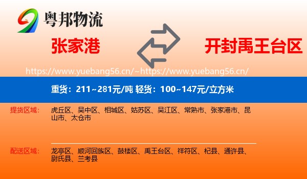 张家港到禹王台区物流