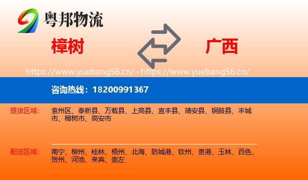 樟树到广西物流