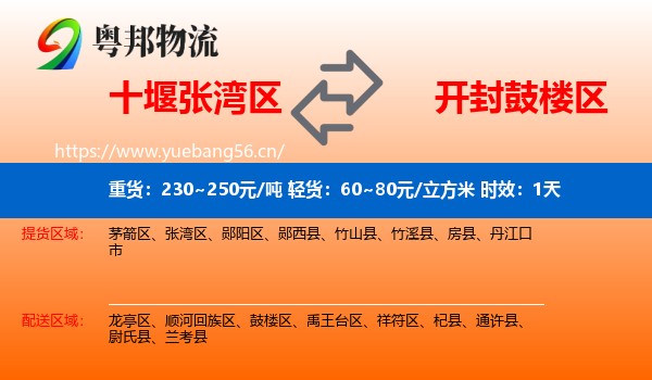 十堰张湾区到鼓楼区物流专线名片