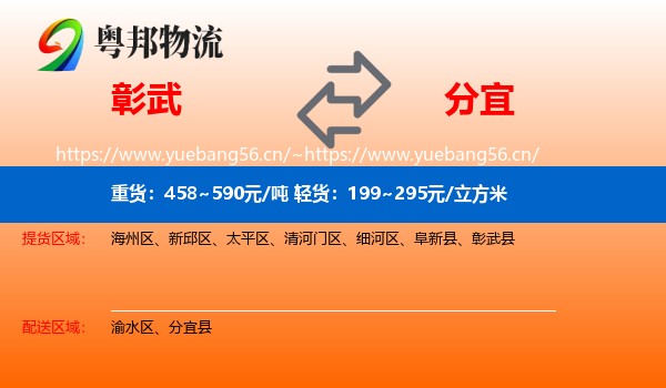 彰武到分宜县物流