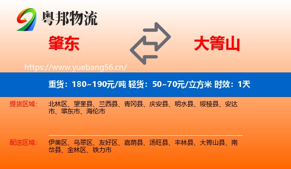 肇东到大箐山县物流专线名片