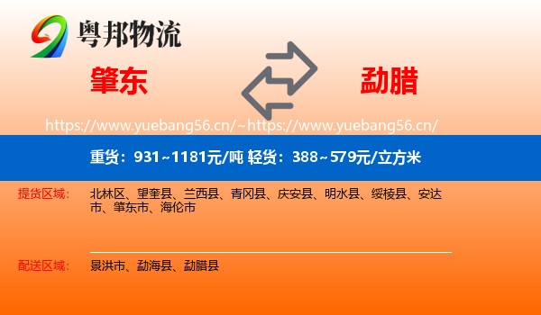 肇东到勐腊县物流