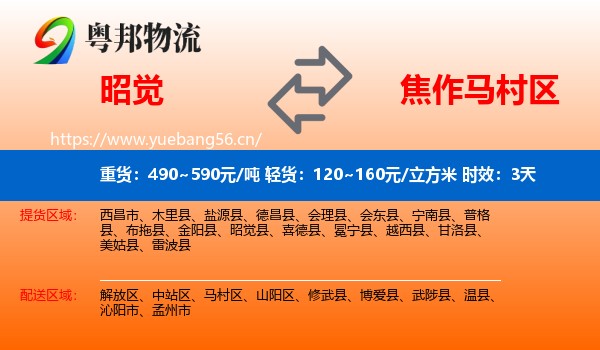 昭觉到马村区物流专线名片