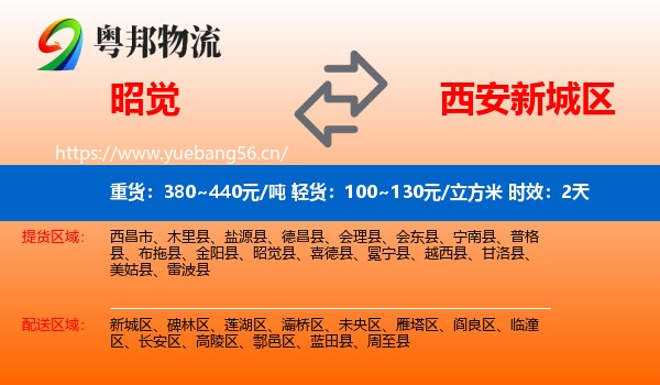 昭觉到新城区物流专线名片